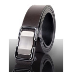 Men Brown Solid Leather Belt