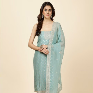 Ethnic Motifs Woven Design Unstitched Dress Material