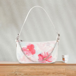 Multicoloured Floral Print Baguette Bag