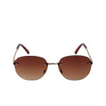 Unisex Brown Round Sunglasses with UV Protected Lens