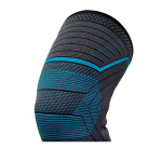 Blue & Black Self Design Knee Support Cap